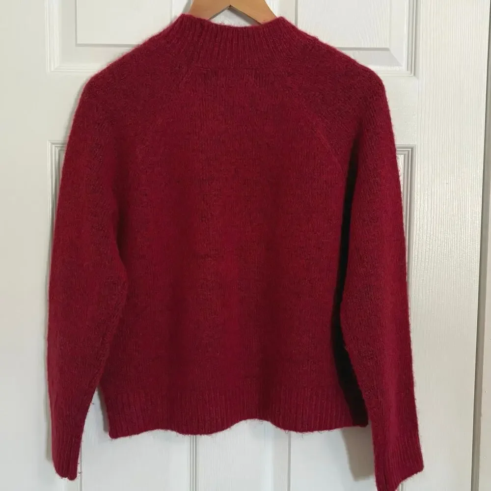 Banana Republic Wool Blend Maroon Sweater Women’s Size Small Minimalist Classic